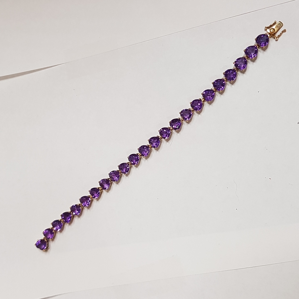 Gold Plated .925 Sterling Silver Tennis Bracelet